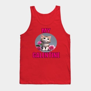 My galentines kitty cat Tank Top